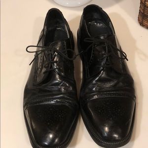 Vintage Pierre Cardin black oxfords resoled 10